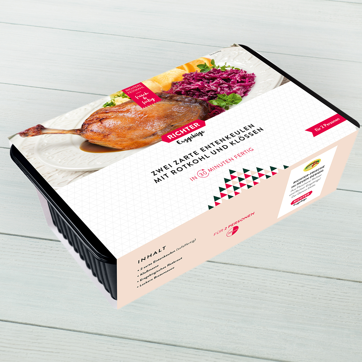 RichterErzgebirgeRFMEntenkeuleVerpackungensGAR4GrSLke01 Richters Festmahl Entenkeulen mit Rotkohl und Kloessen Verpackung