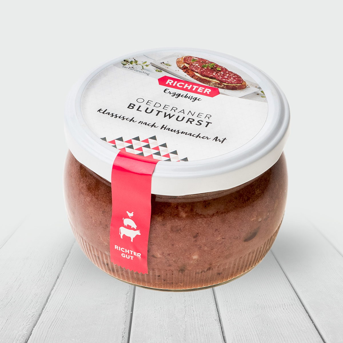 RichterErzgebirgeOederanerBlutwurstVerpackungrKCfOfTcr3TqW Oederaner Blutwurst im Glas