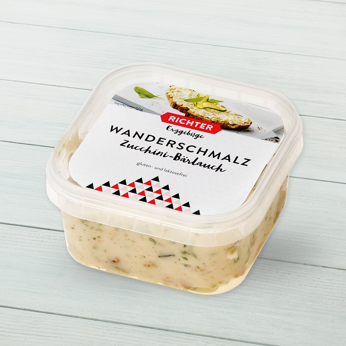 RichterErzgebirgeWanderschmalzZuccBaerlVerpackung Wanderschmalz Zuccini Bärlauch Verpackung