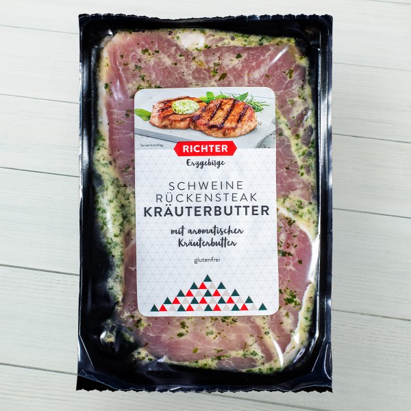 Schweinerückensteak Gartenkräuter