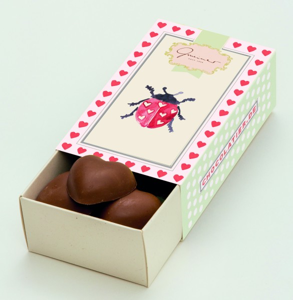 Schokoladenbox Marienkäfer & Herzle