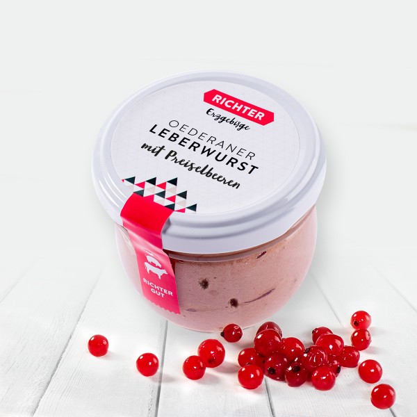 Oederaner Leberwurst mit Preiselbeeren