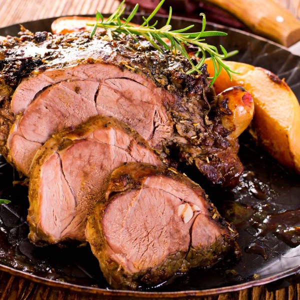 Festbraten Lammkeulenbraten mit Sauce - 2 Portionen